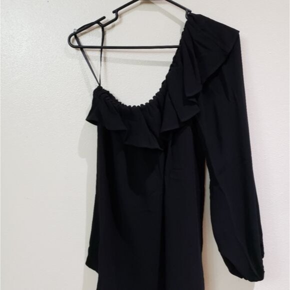 French Connection FT evening dew one shoulder long sleeve top, size 2 - Picture 2 of 9